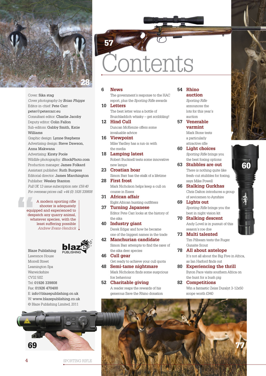 Sporting Rifle Preview Pages