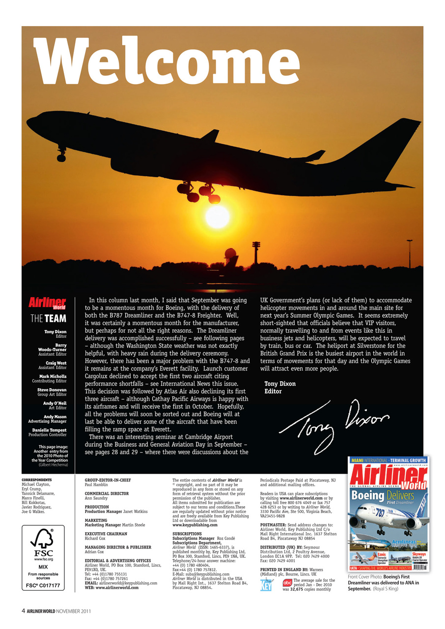 Airliner World Preview Pages