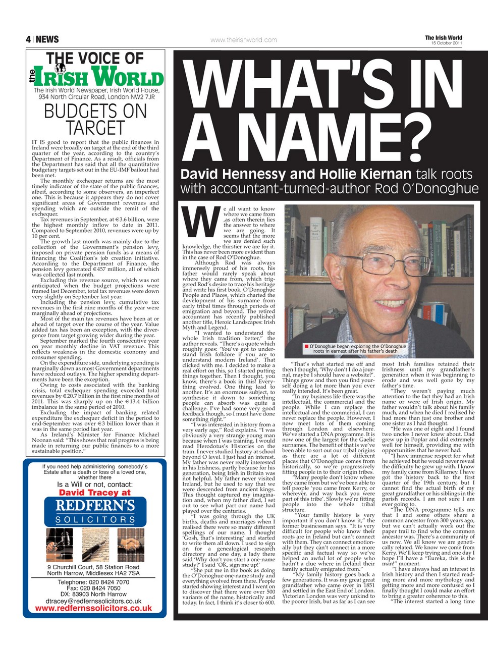 Irish World Preview Pages