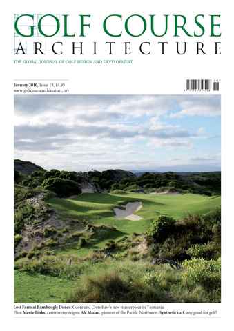 Golf Course Architecture issue January 2010