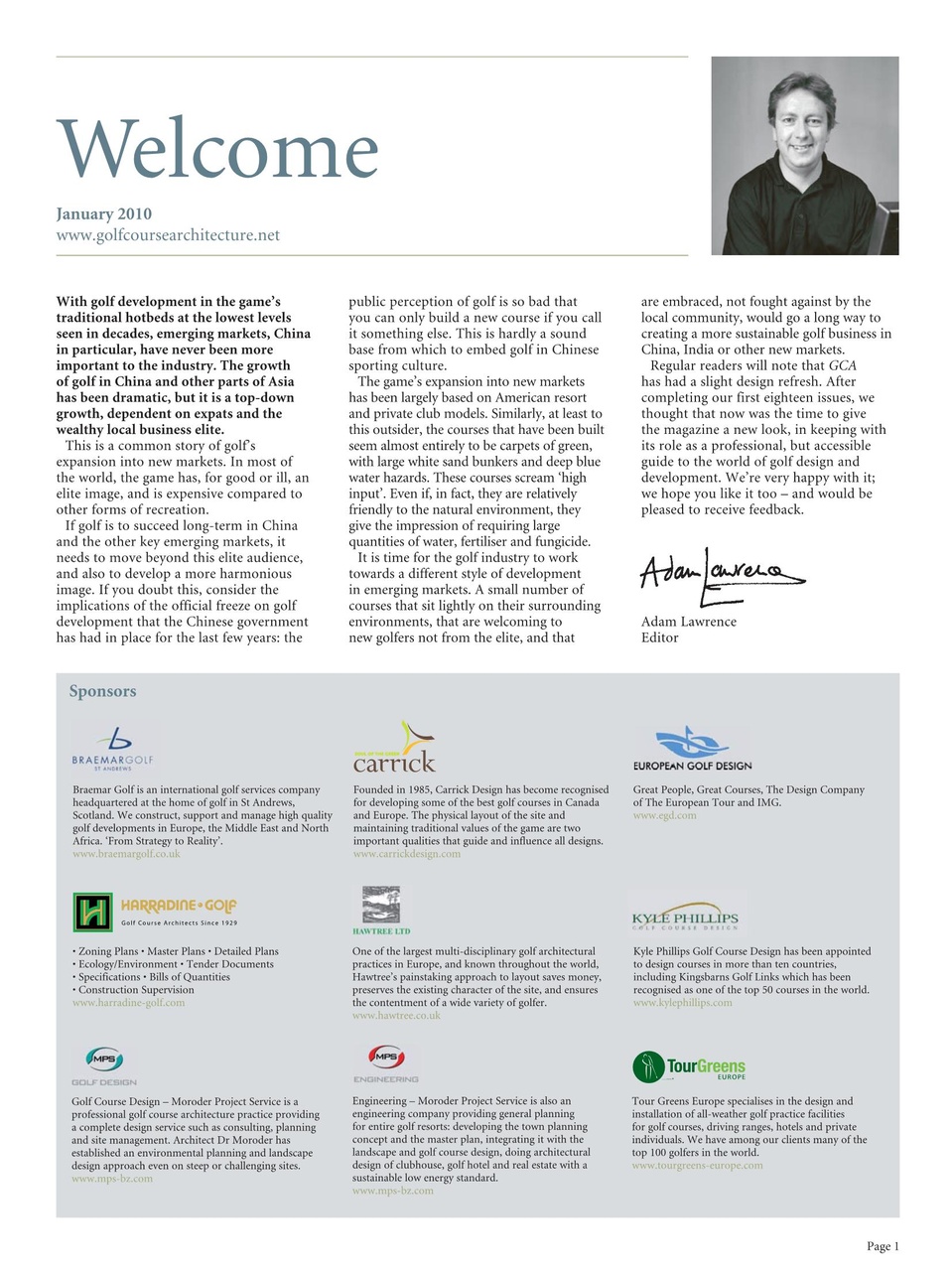 Golf Course Architecture Preview Pages