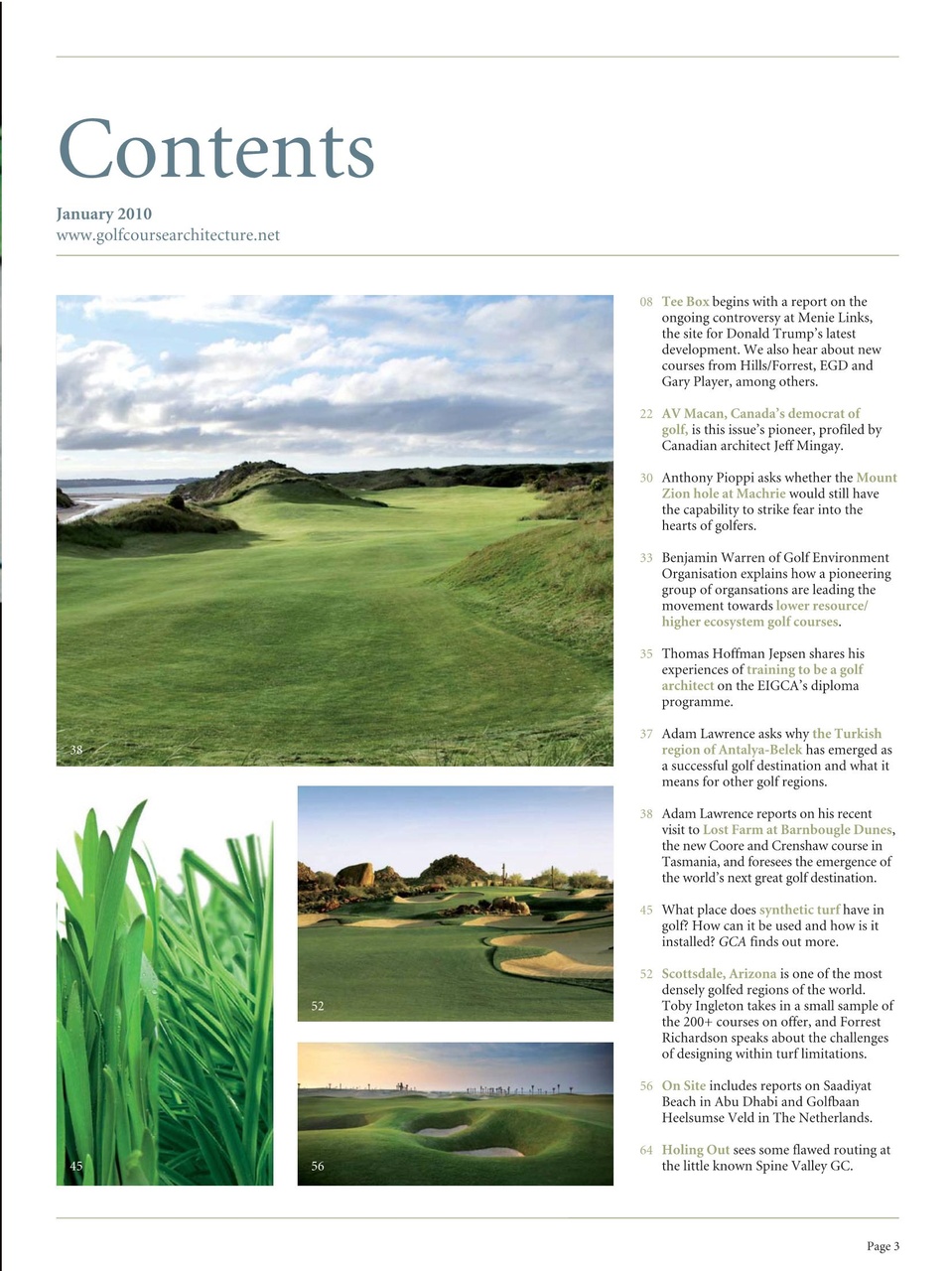 Golf Course Architecture Preview Pages