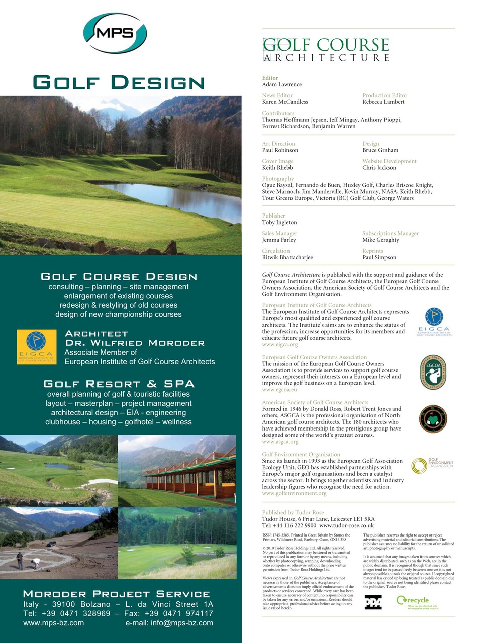 Golf Course Architecture Preview Pages