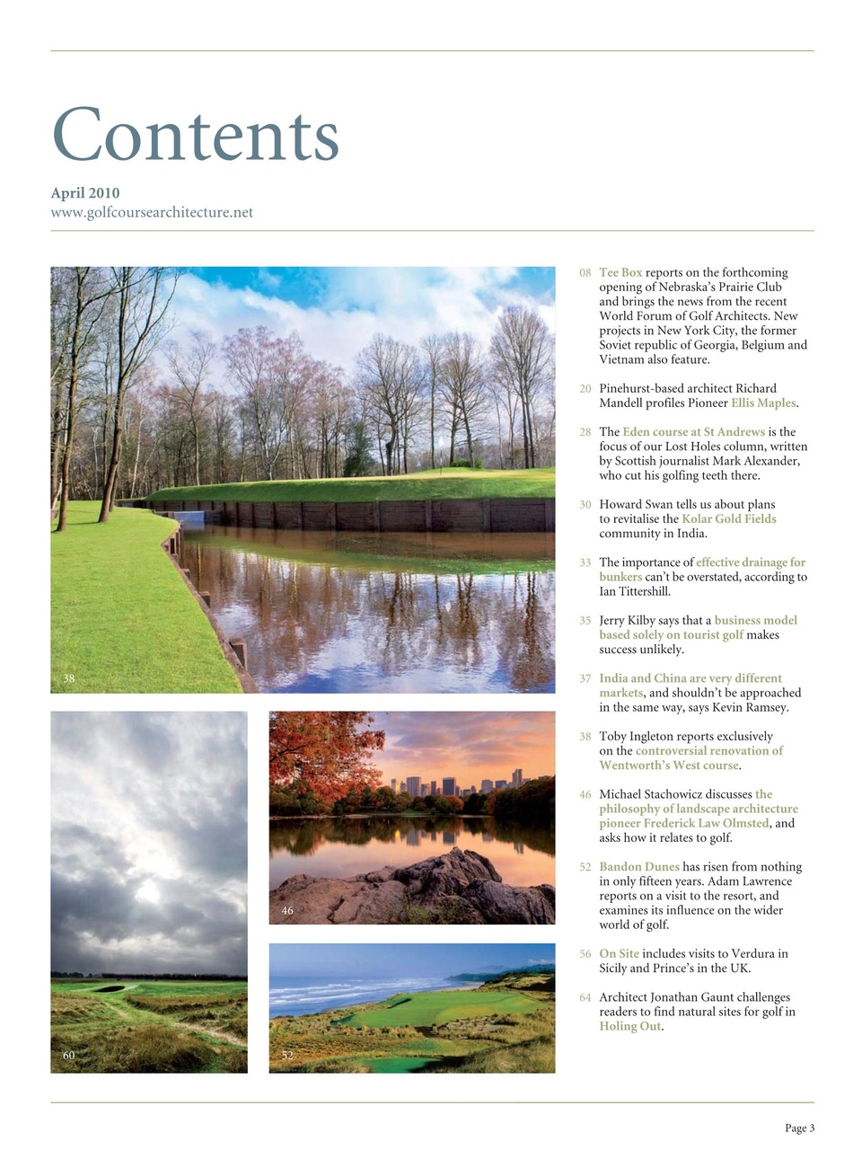 Golf Course Architecture Preview Pages