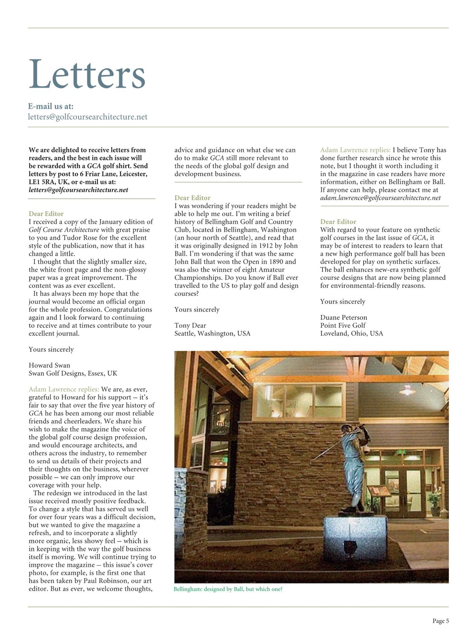 Golf Course Architecture Preview Pages