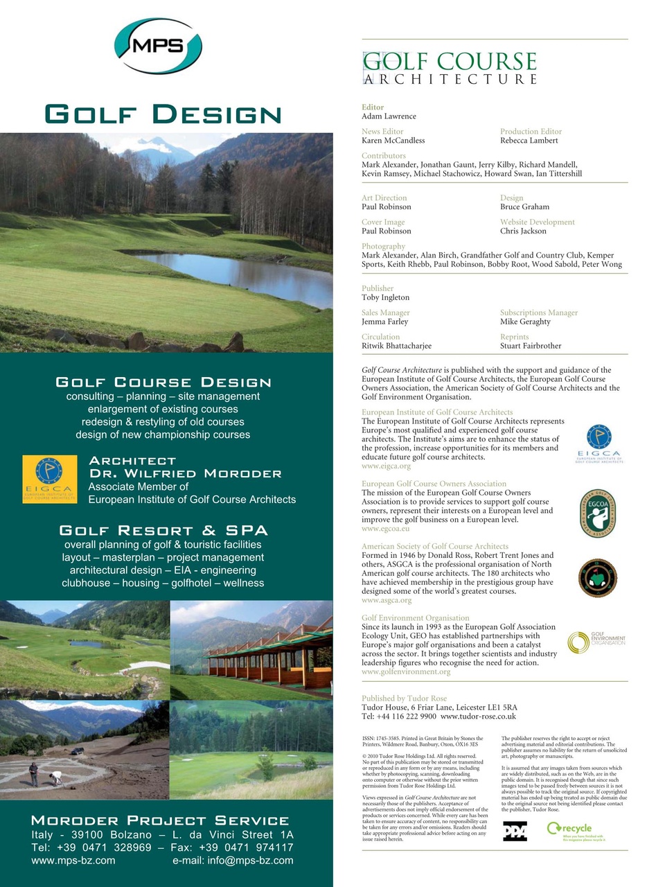 Golf Course Architecture Preview Pages