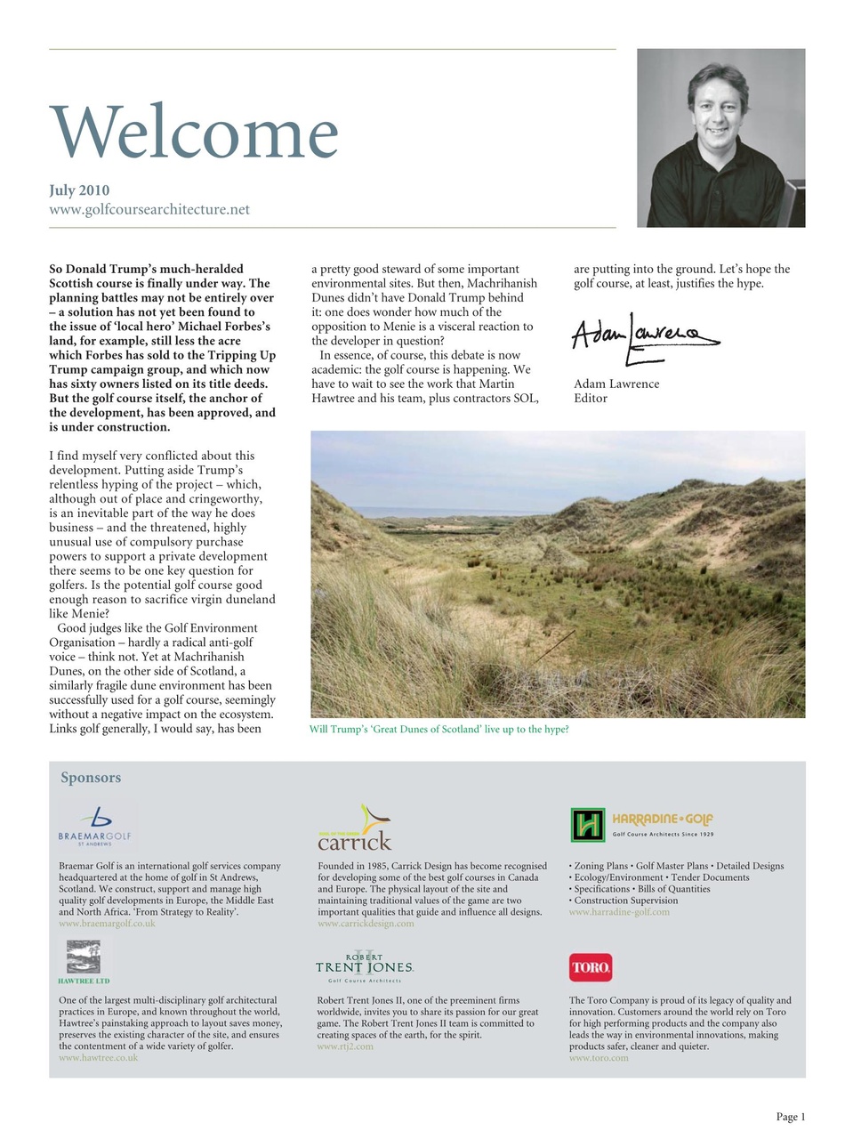 Golf Course Architecture Preview Pages