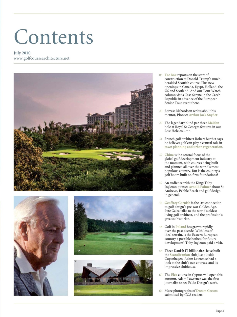 Golf Course Architecture Preview Pages