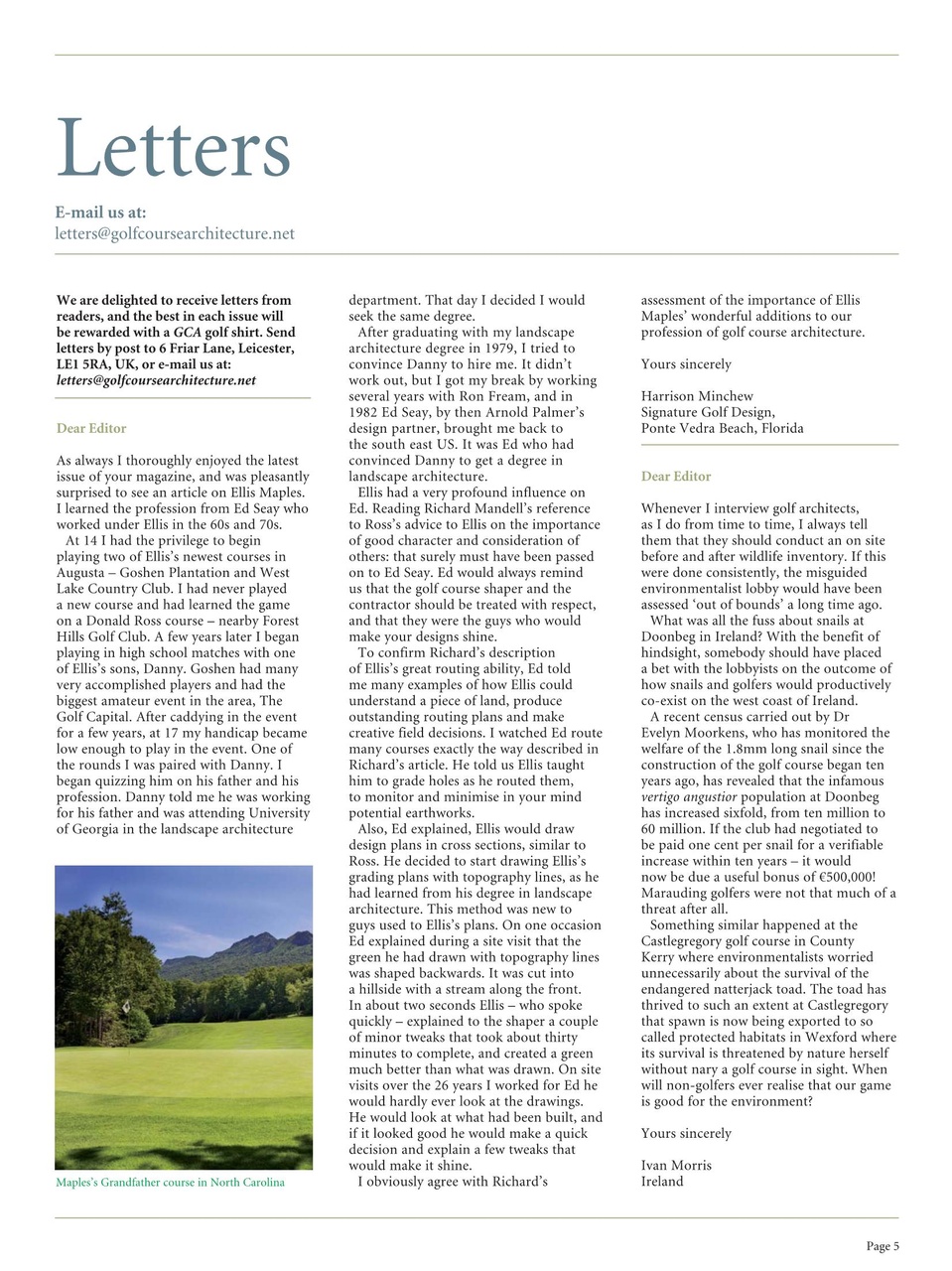 Golf Course Architecture Preview Pages