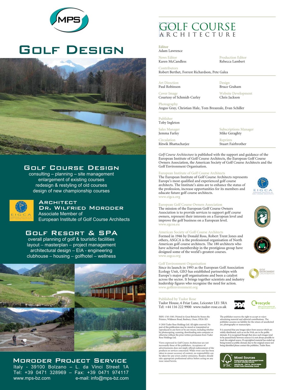 Golf Course Architecture Preview Pages