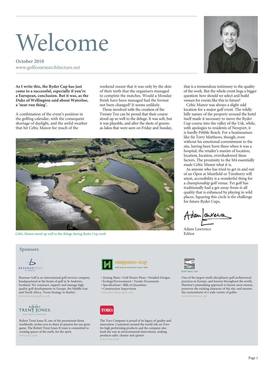 Golf Course Architecture Preview Pages