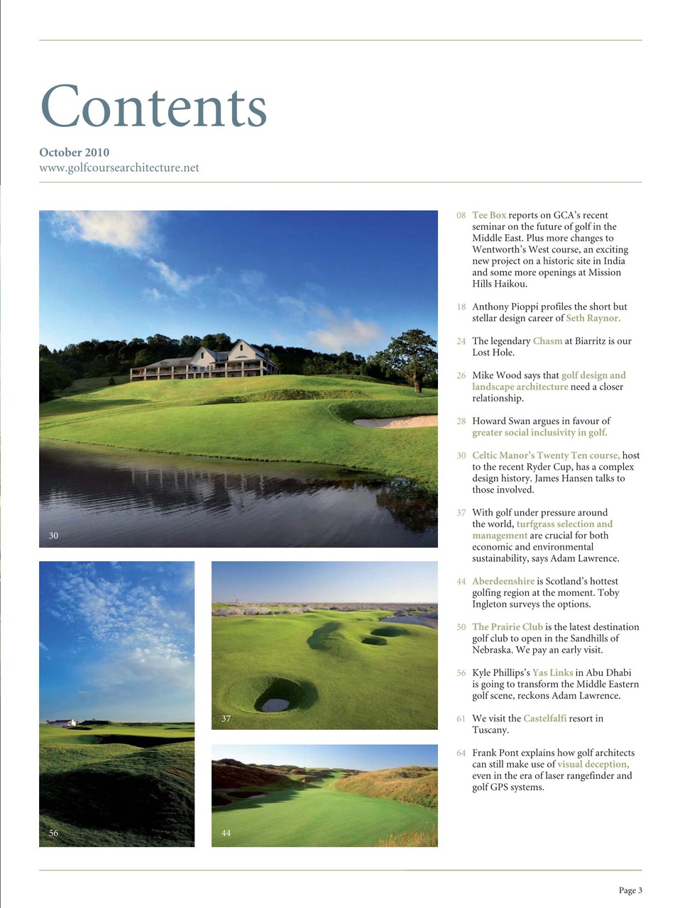 Golf Course Architecture Preview Pages
