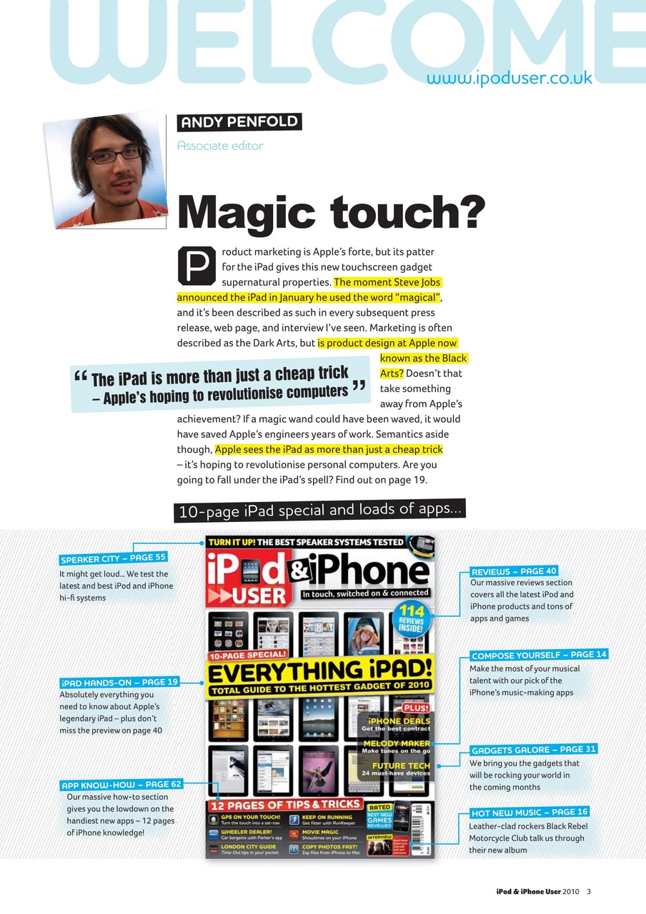 iPad and iPhone User Preview Pages