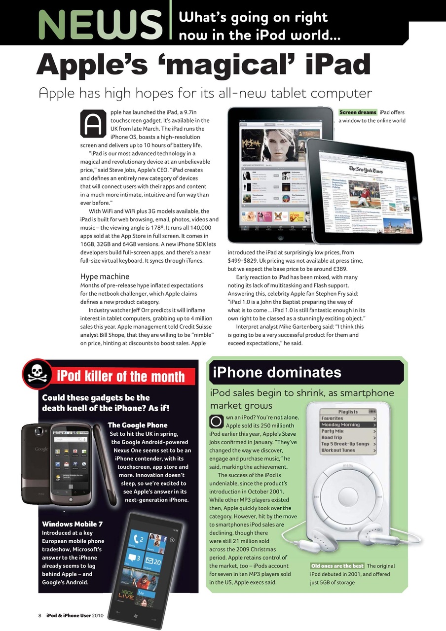 iPad and iPhone User Preview Pages