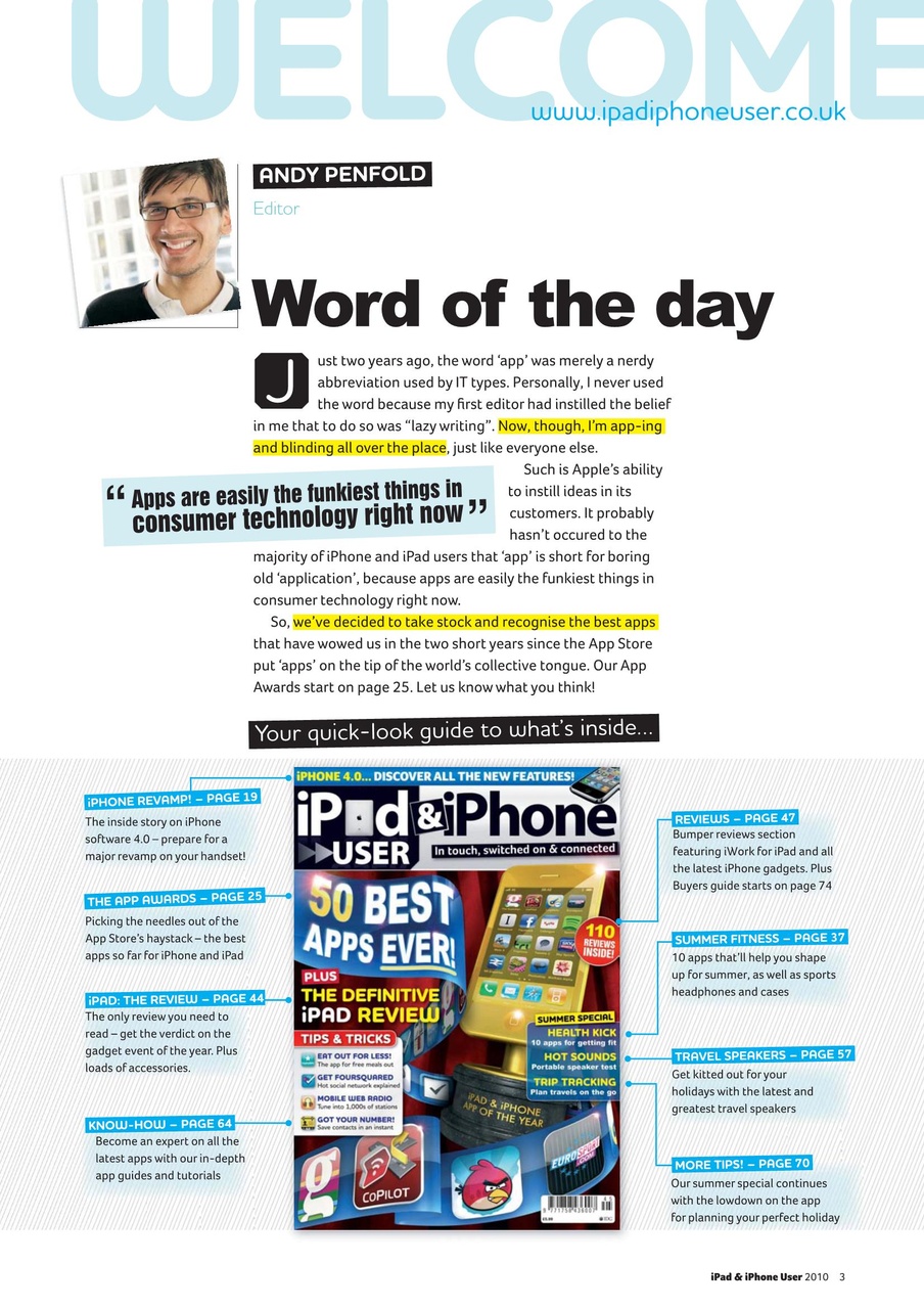 iPad and iPhone User Preview Pages