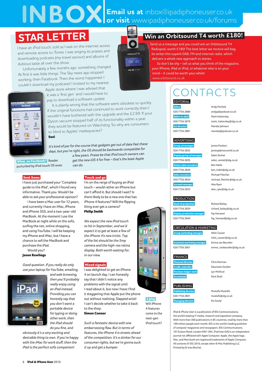 iPad and iPhone User Preview Pages