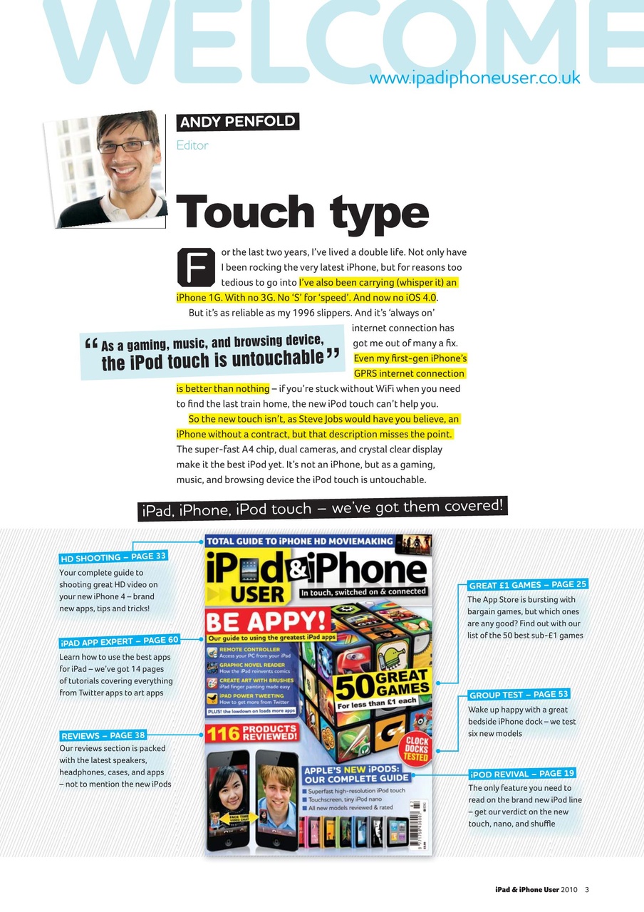 iPad and iPhone User Preview Pages