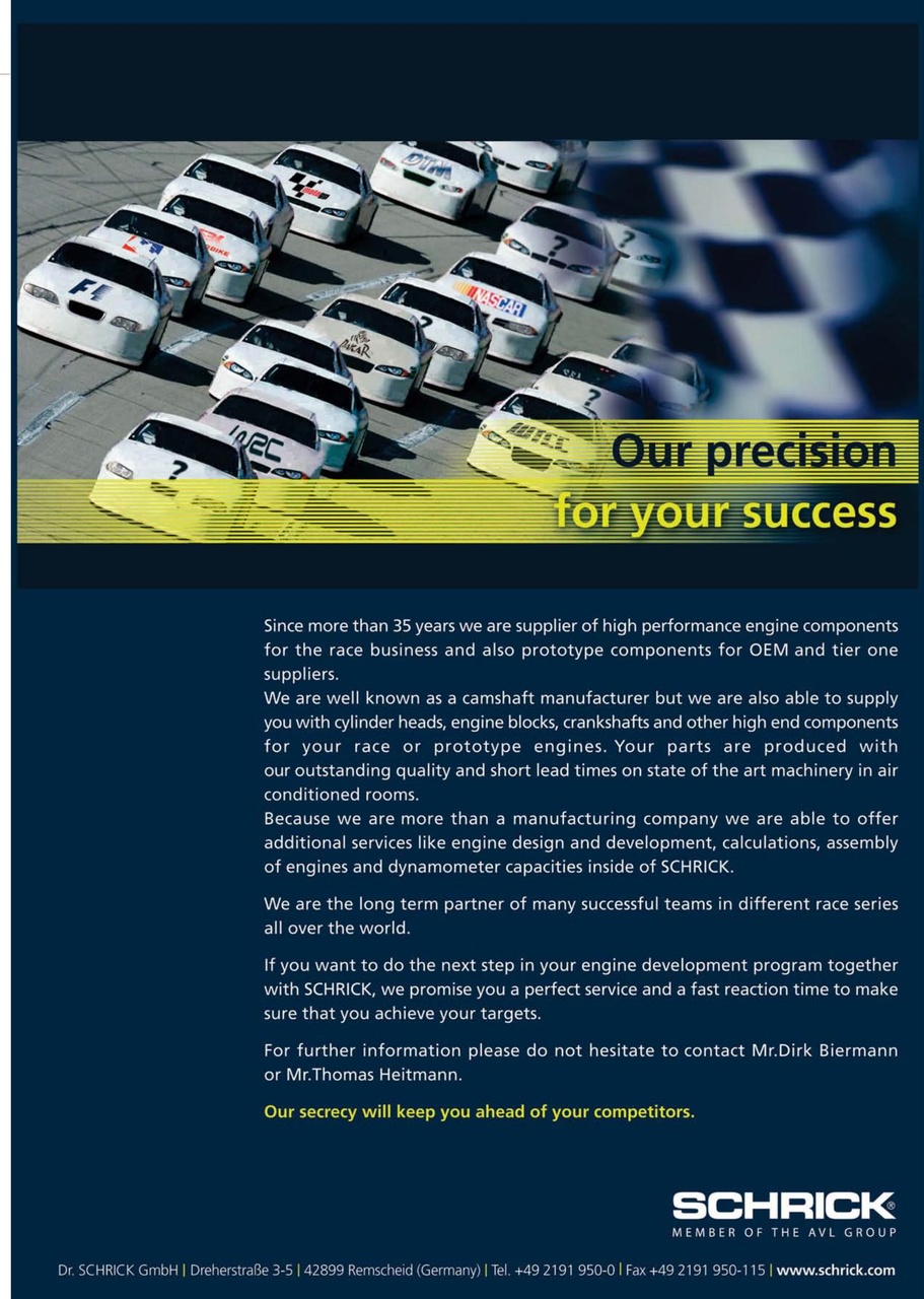 Race Engine Technology Preview Pages