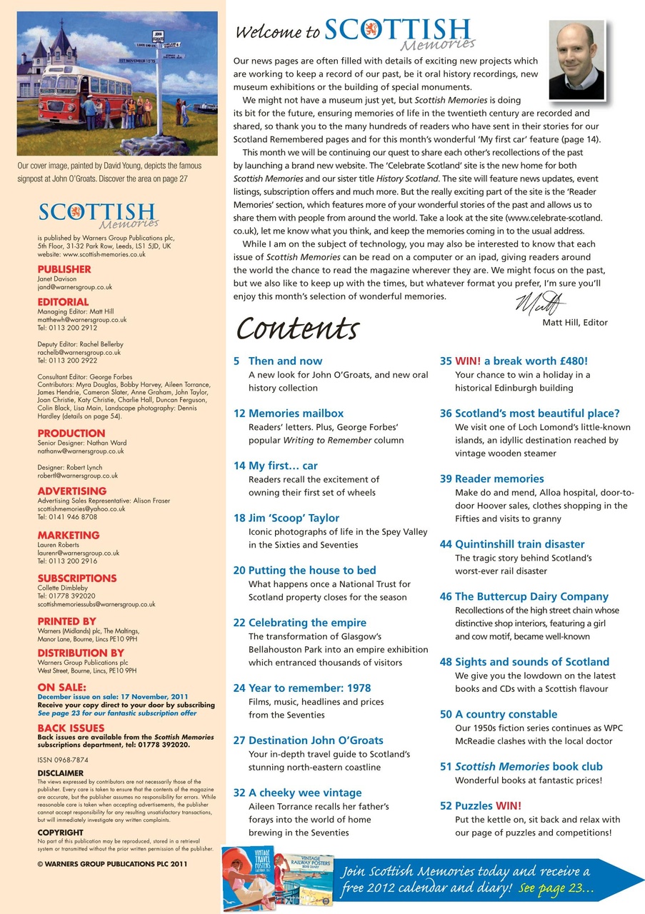 Scottish Memories Preview Pages