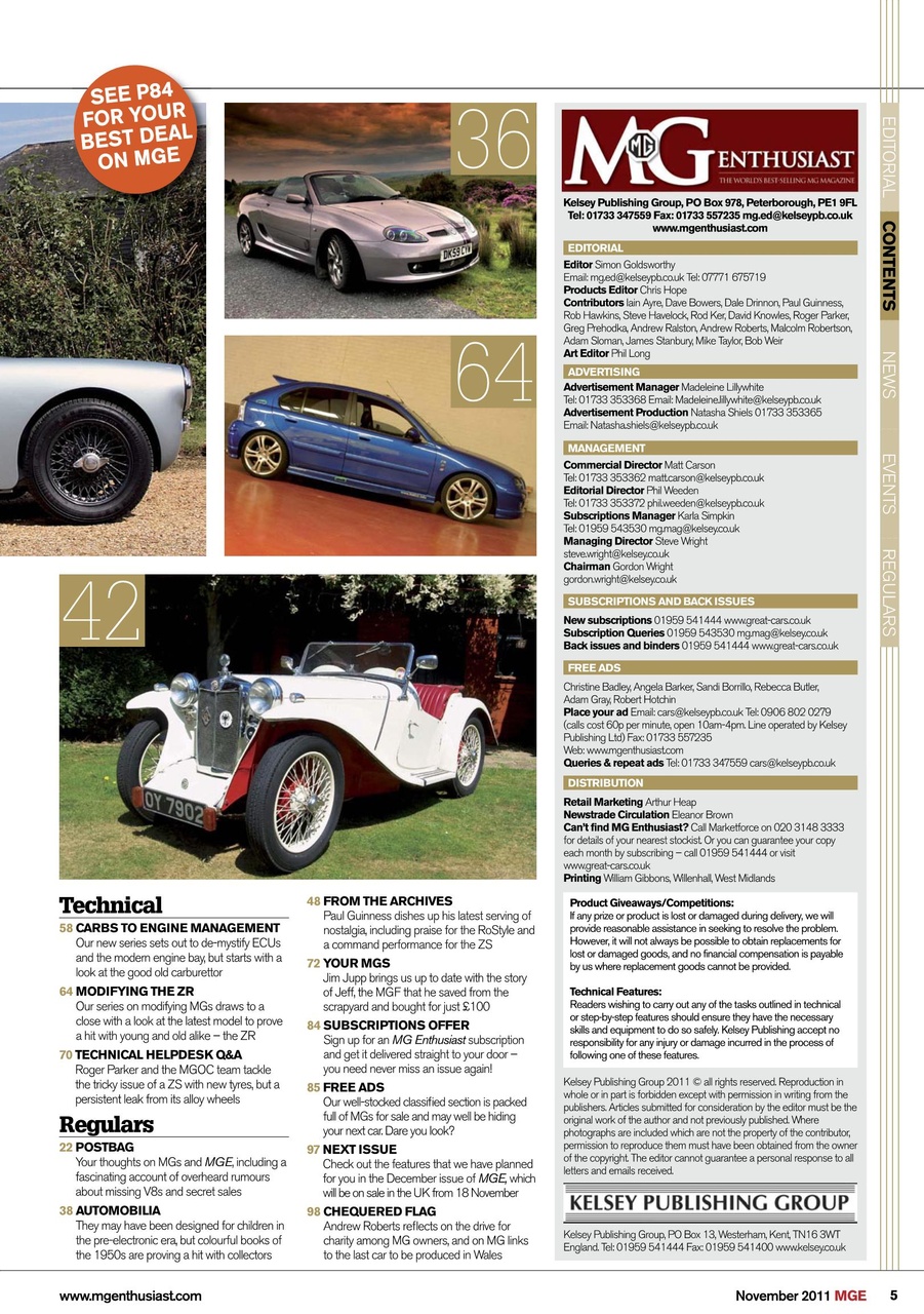 MG Enthusiast Preview Pages