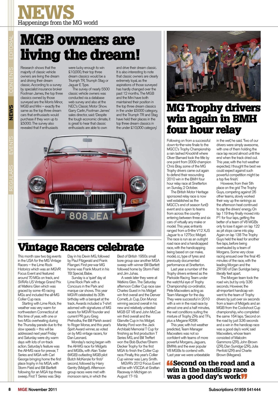 MG Enthusiast Preview Pages