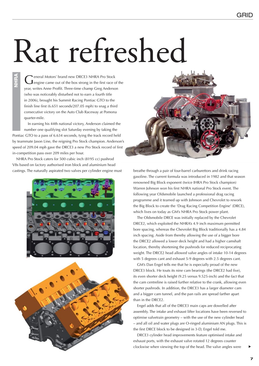 Race Engine Technology Preview Pages