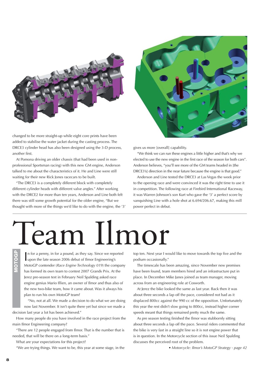 Race Engine Technology Preview Pages