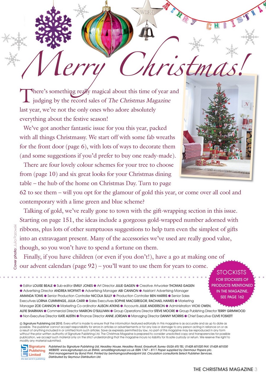 The Christmas Magazine Preview Pages