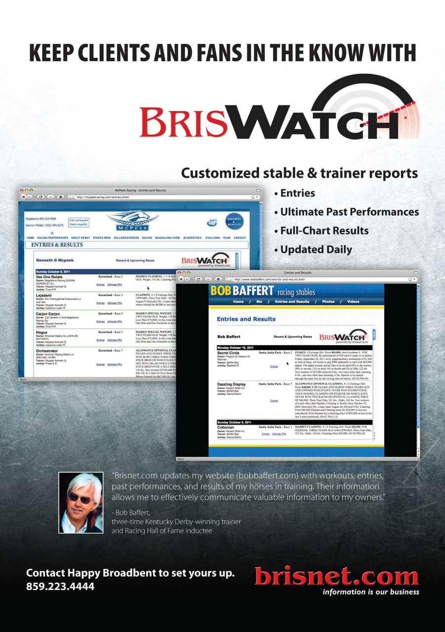 North American Trainer Magazine - horse racing Preview Pages