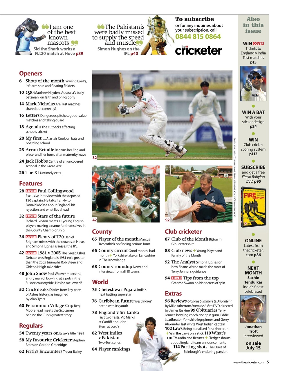 The Cricketer Magazine Preview Pages