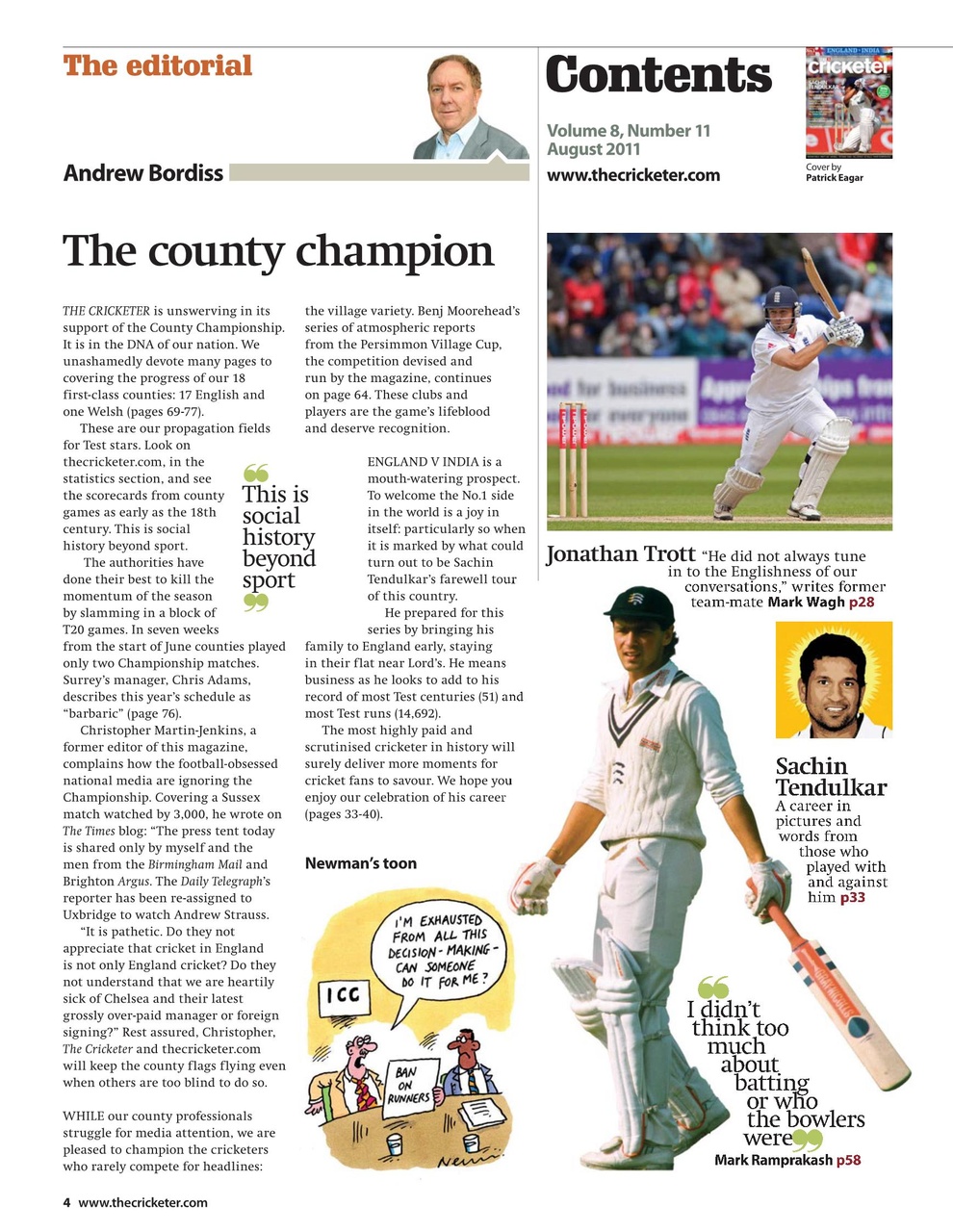 The Cricketer Magazine Preview Pages
