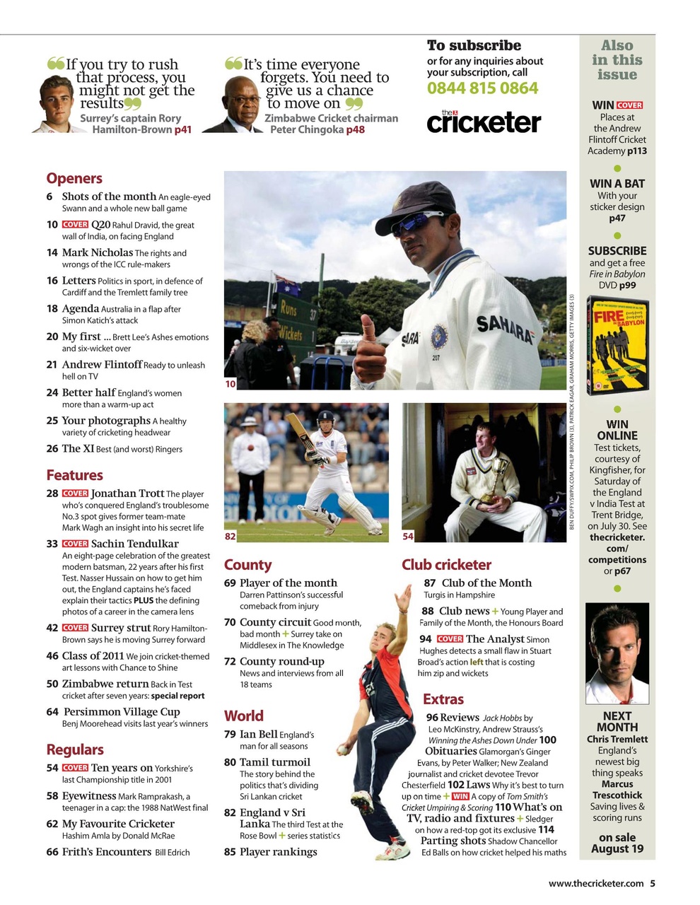 The Cricketer Magazine Preview Pages
