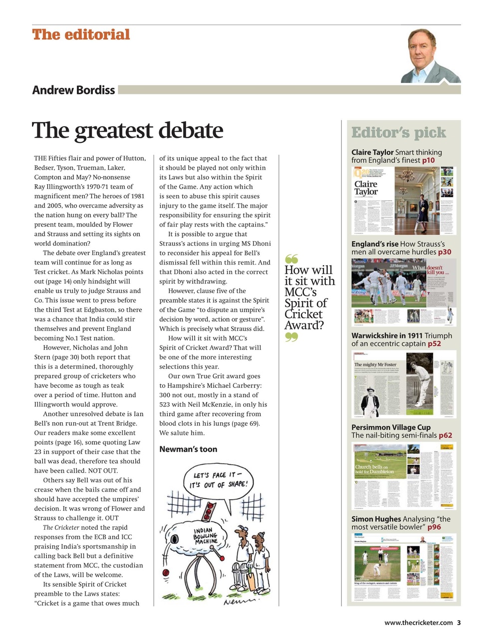 The Cricketer Magazine Preview Pages