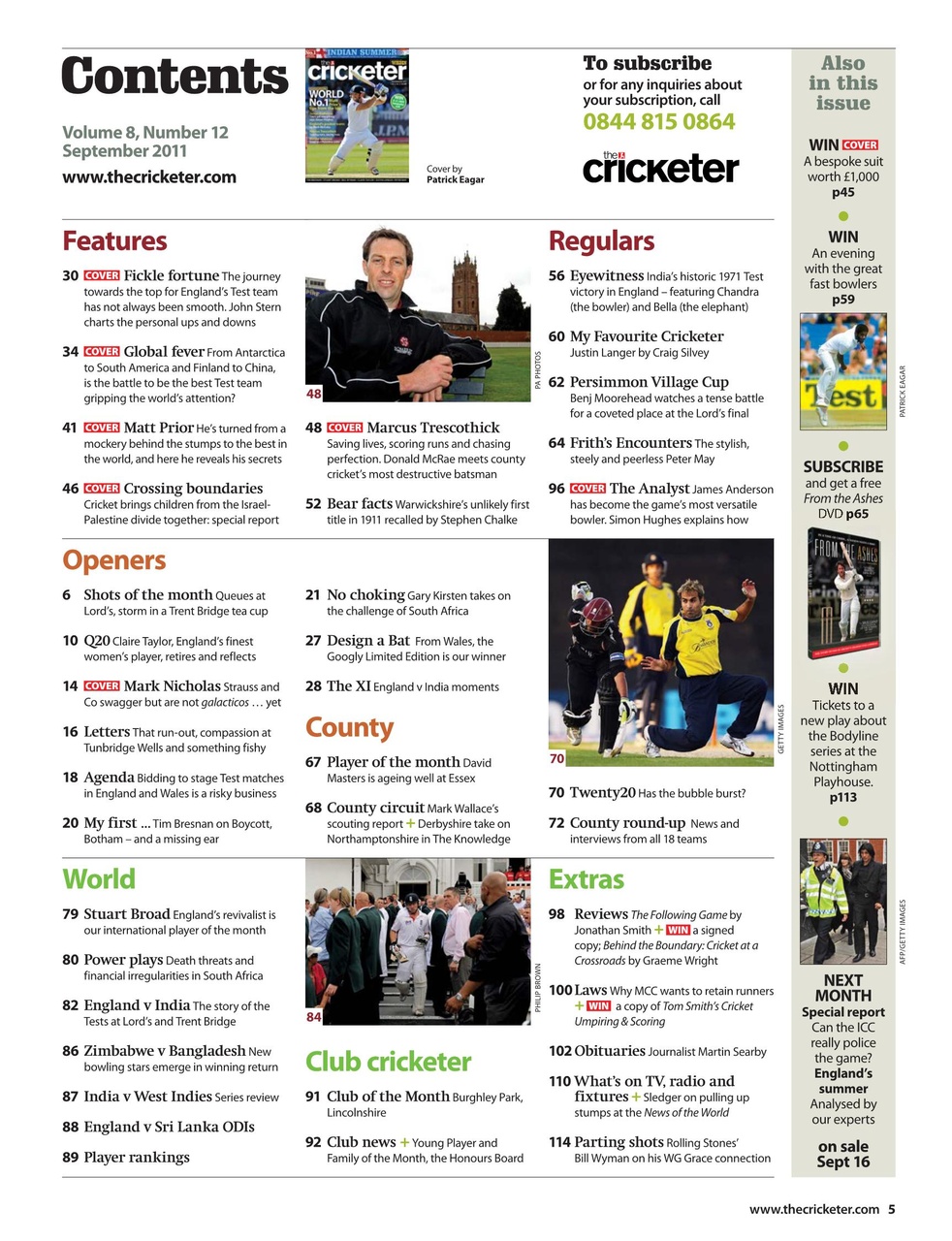 The Cricketer Magazine Preview Pages