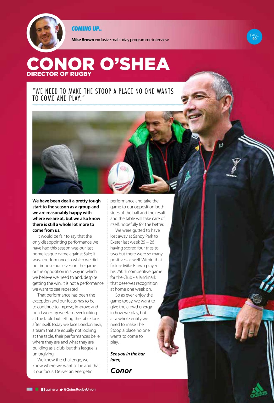 Harlequins Preview Pages