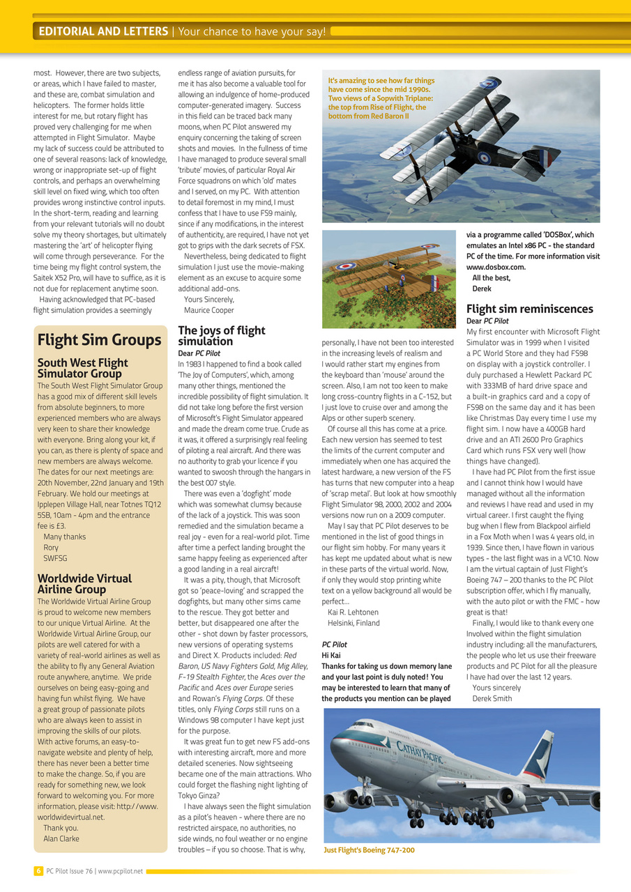 PC Pilot Preview Pages