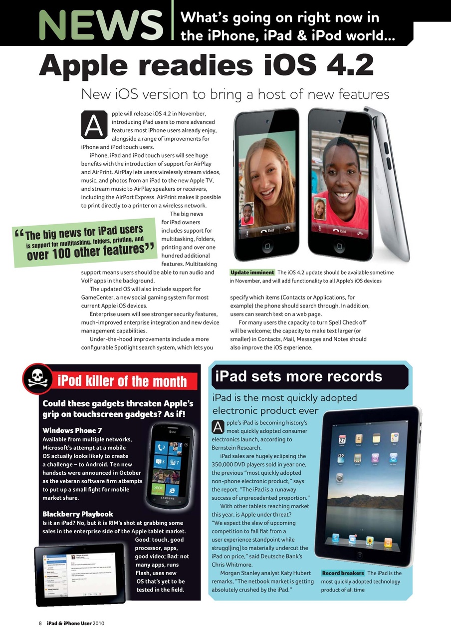 iPad and iPhone User Preview Pages