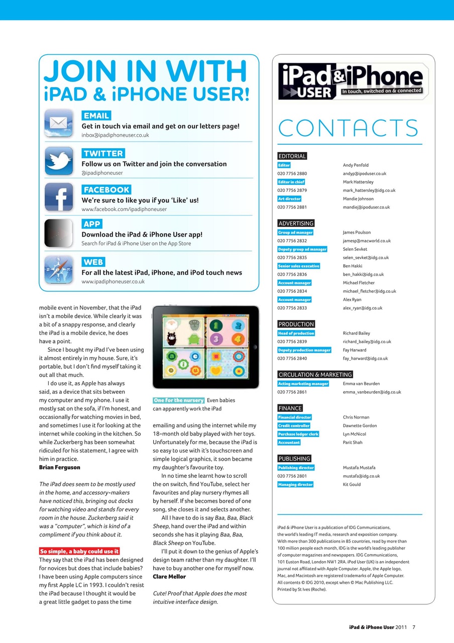 iPad and iPhone User Preview Pages