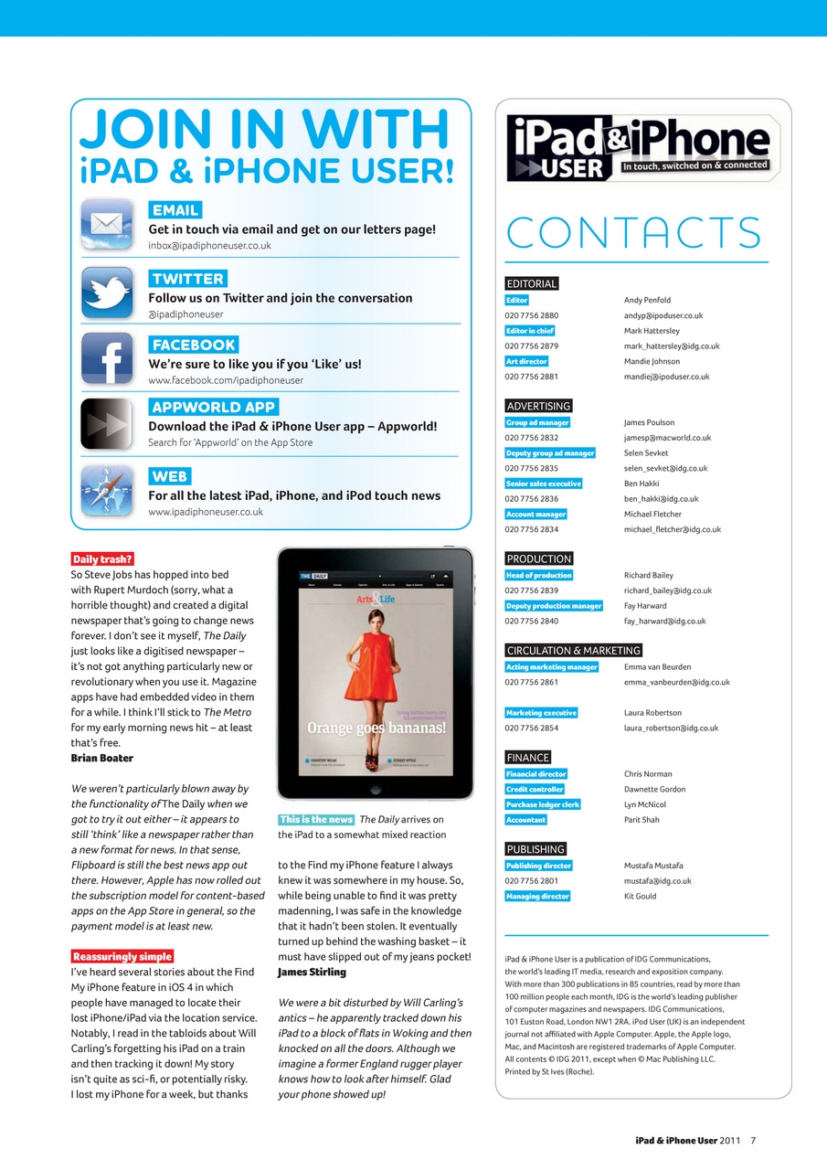 iPad and iPhone User Preview Pages