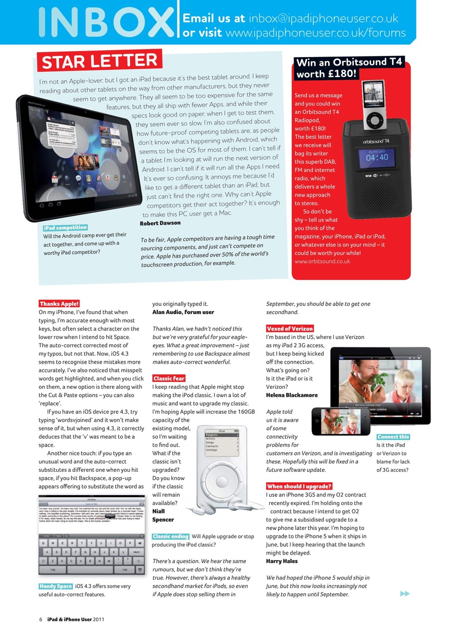 iPad and iPhone User Preview Pages