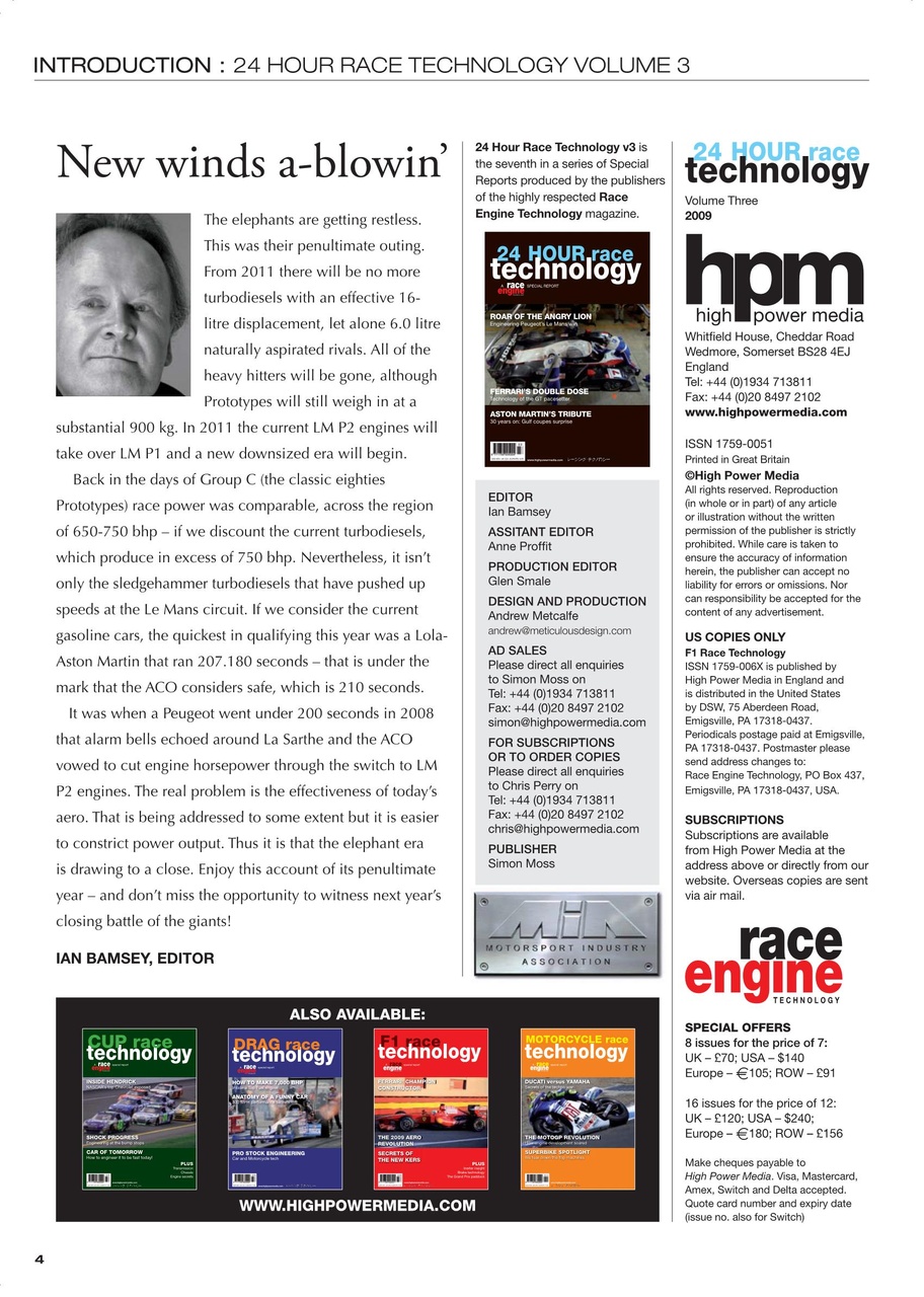 24 HOUR Race Technology Preview Pages