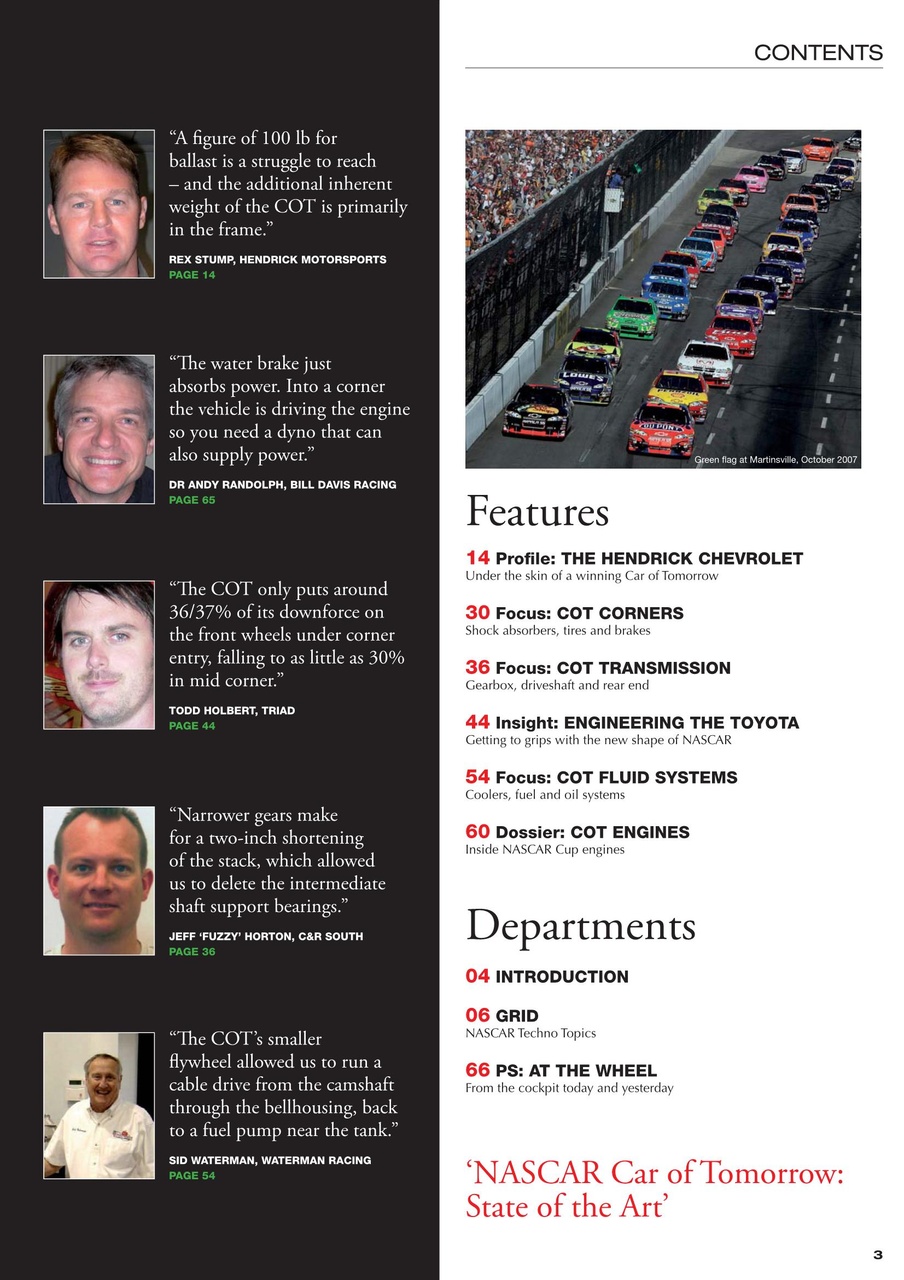 CUP Race Technology Preview Pages