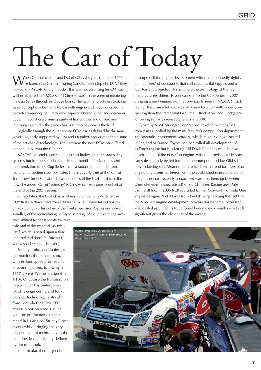 CUP Race Technology Preview Pages