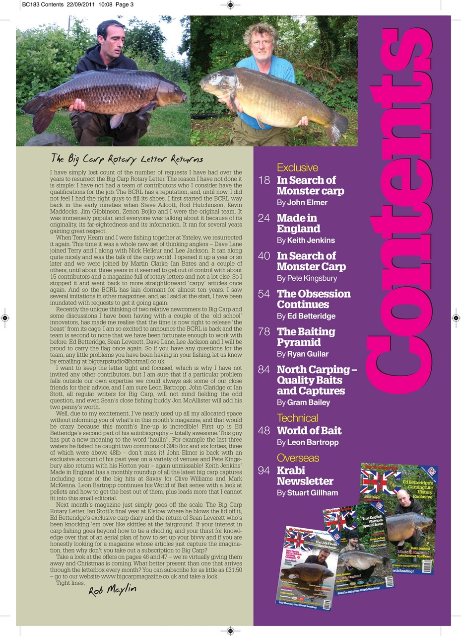 Big Carp Magazine Preview Pages