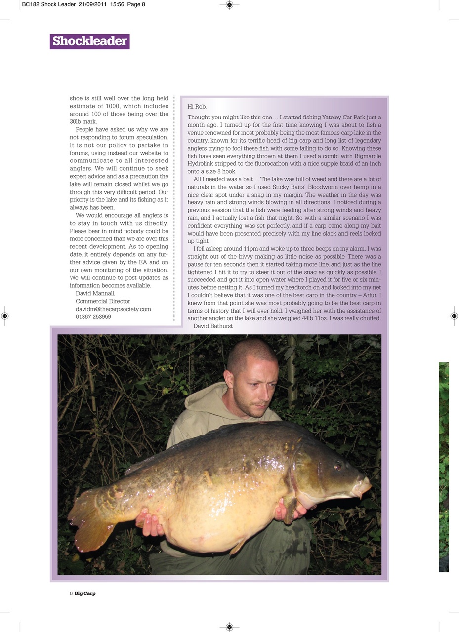 Big Carp Magazine Preview Pages