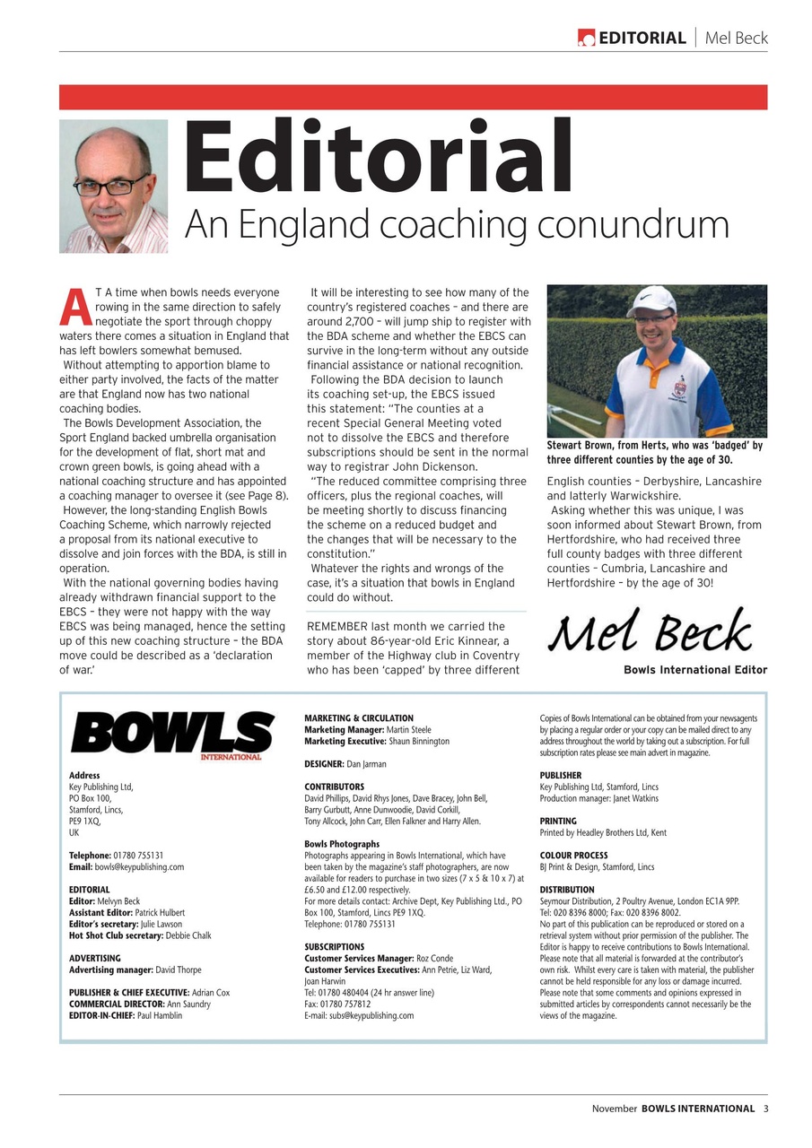 Bowls International Preview Pages