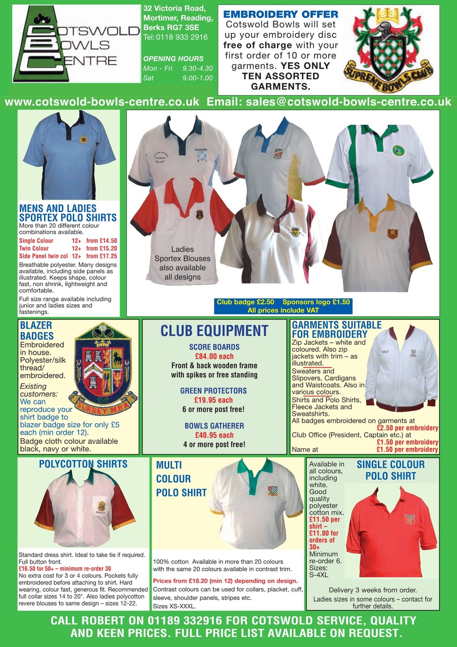 Bowls International Preview Pages