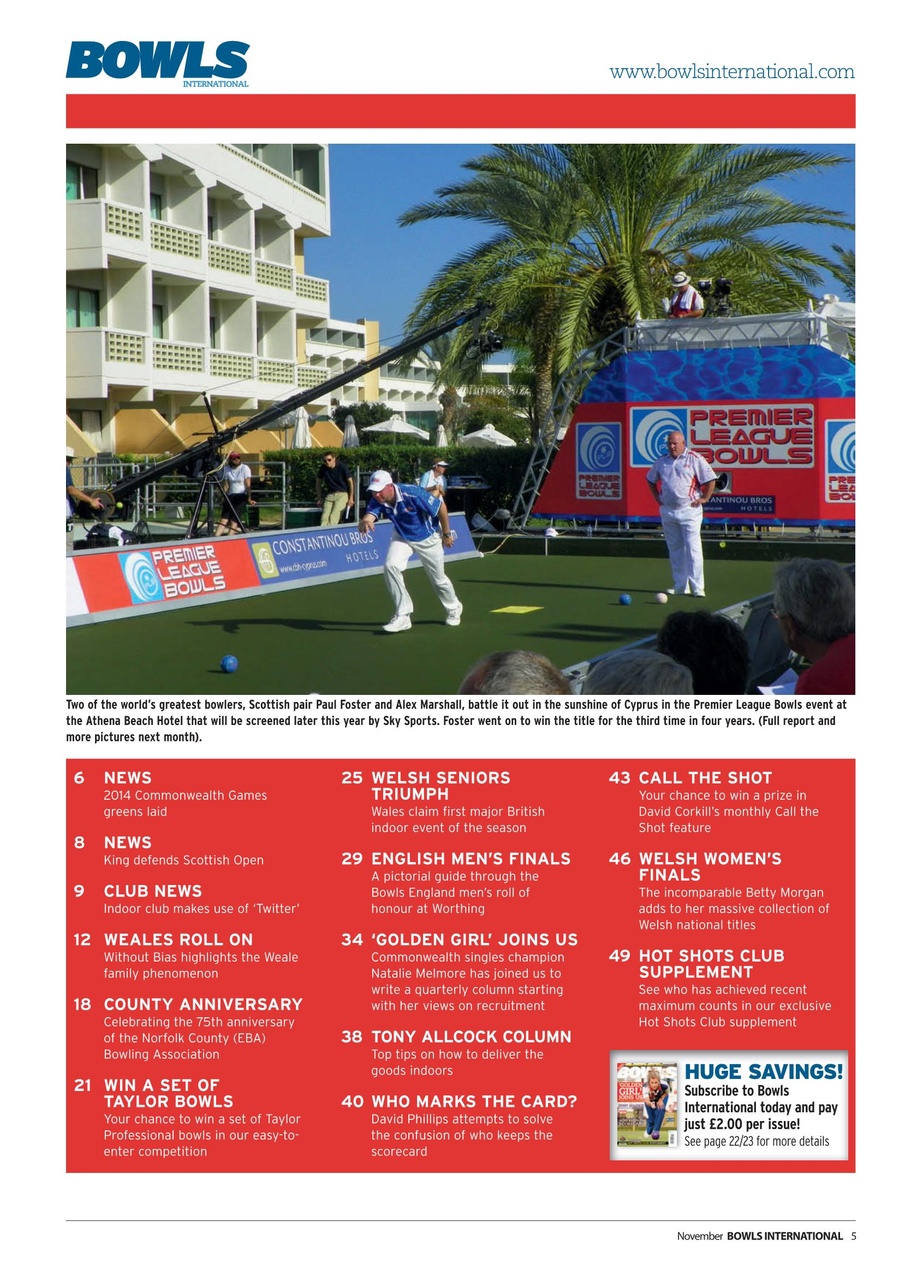 Bowls International Preview Pages