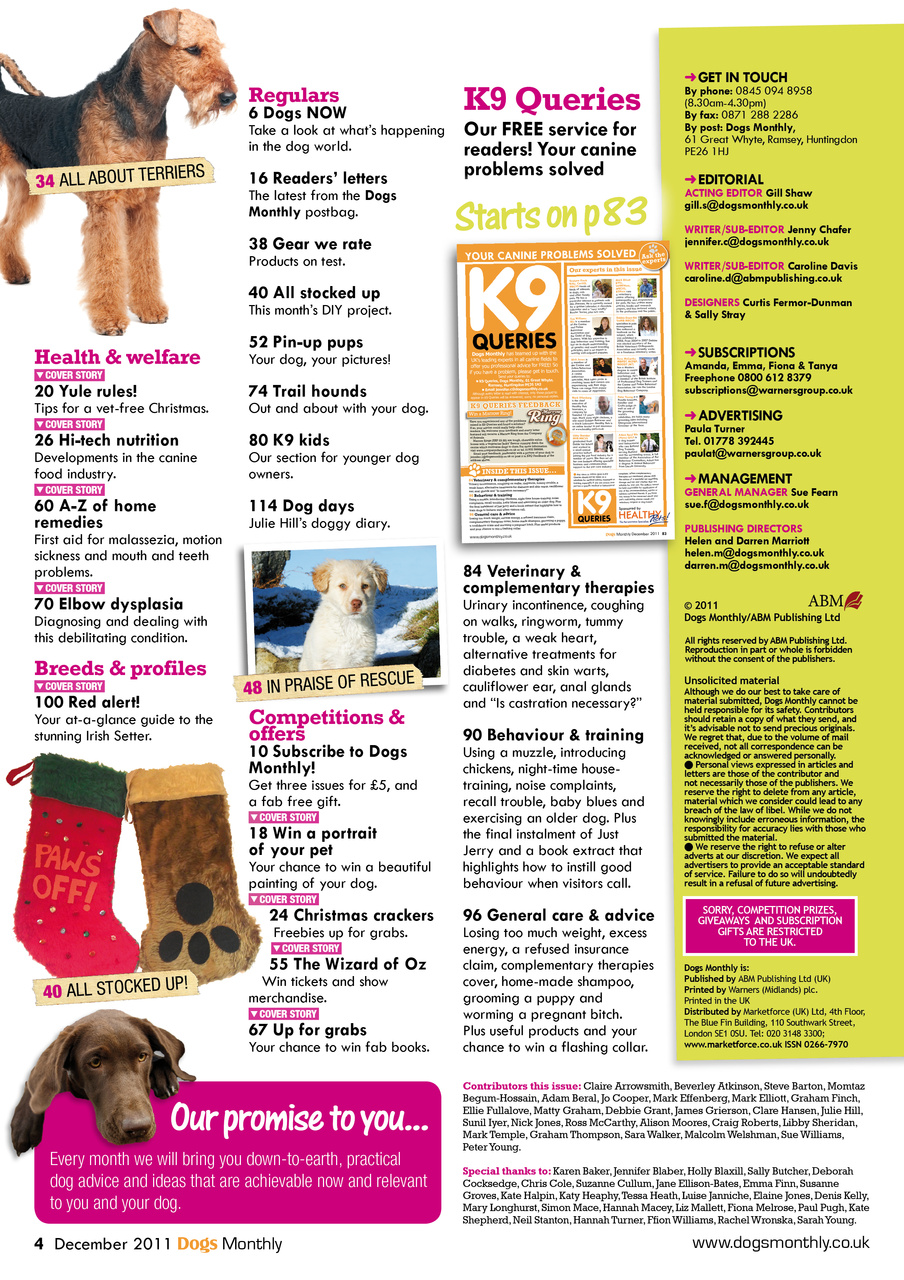 Dogs Monthly Preview Pages
