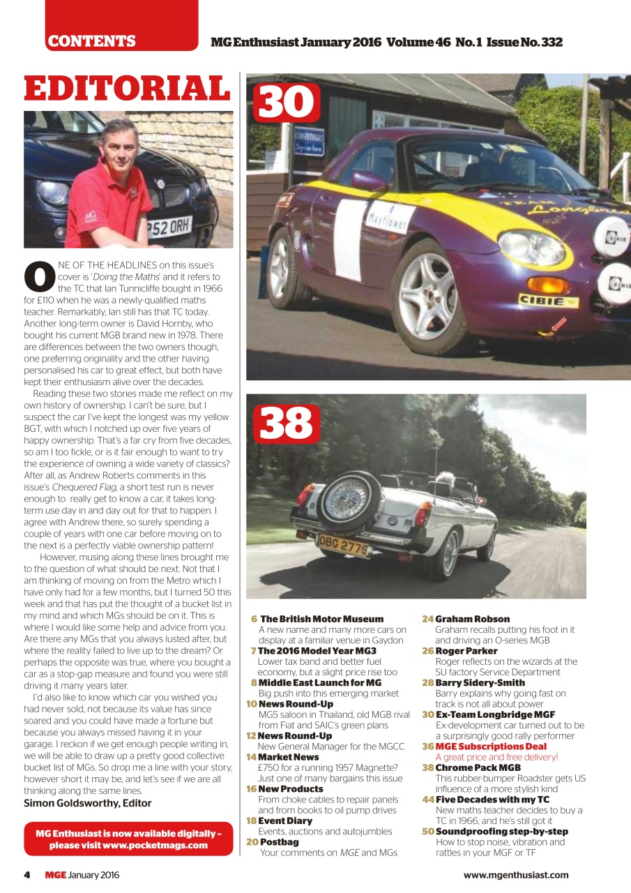 MG Enthusiast Preview Pages